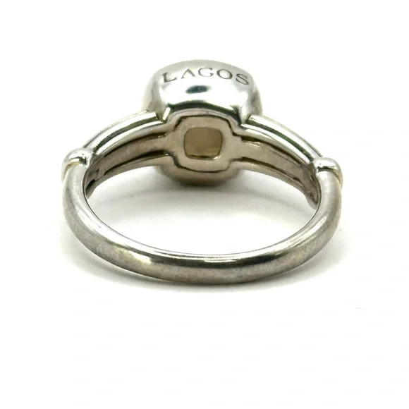 Lagos Mother of Pearl Quartz Doublet Silver Ring Size 7 - Picture 5 of 13